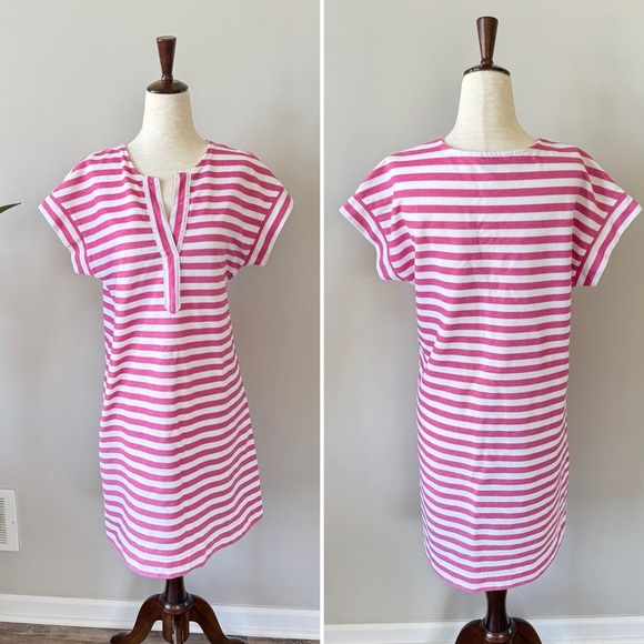 Vineyard Vines Tunic Pink and White Striped Beach Dress - Picture 1 of 7
